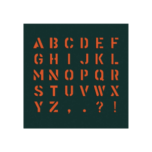 sablon litere si semne de punctuatie - Alfabet 2