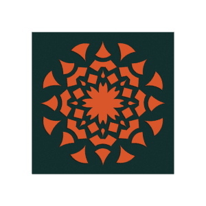 Sablon Mandala florala simpla 2